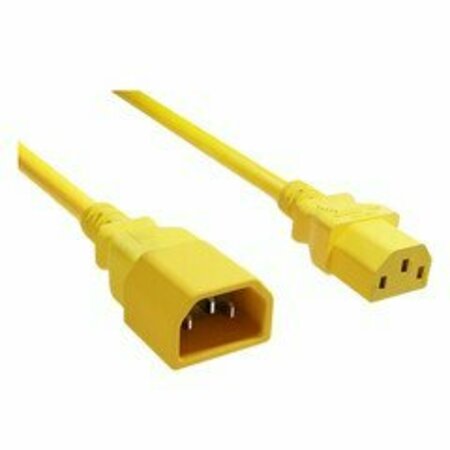 SWE-TECH 3C Computer / Monitor Power Extension Cord, Yellow, C13 to C14, 10 Amp, 6 foot FWT10W1-02206YL